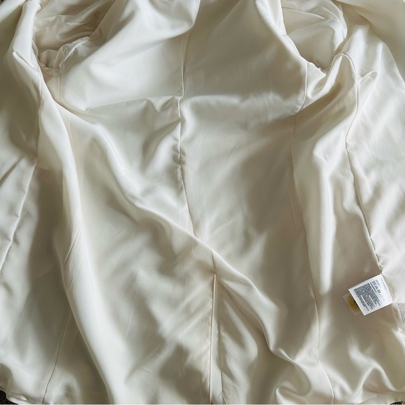 H&M Double Breasted Oversized White Blazer Jacket S - Picture 6 of 9